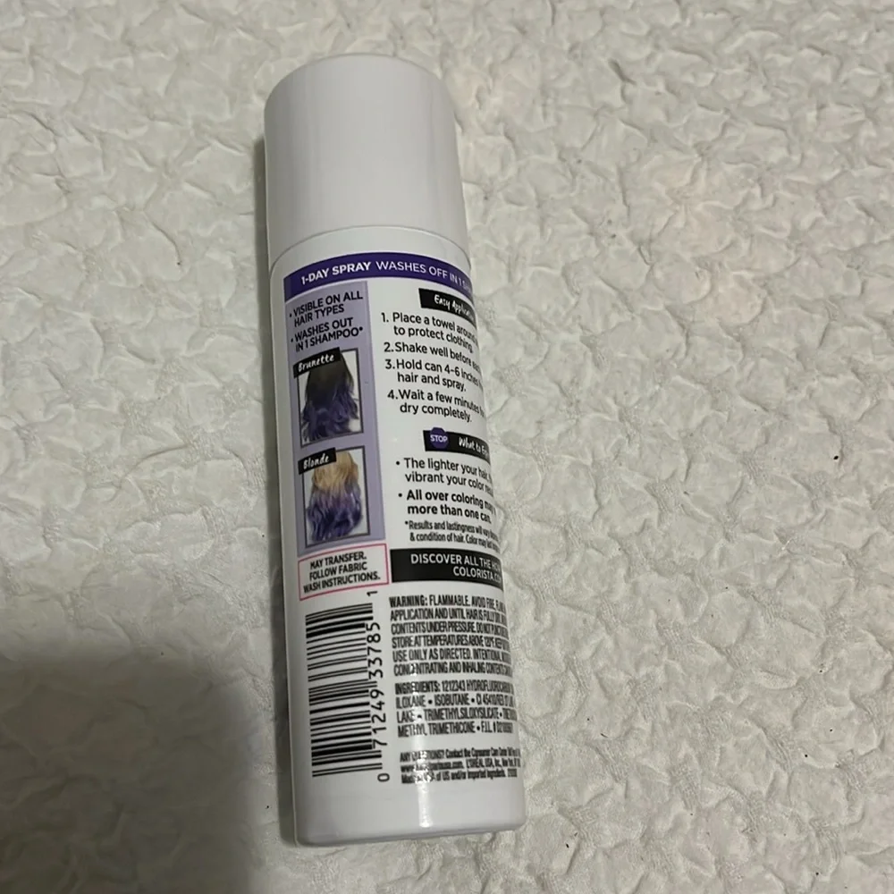 NWT L'Oreal Paris Colorista 1-Day Color Spray Purple 200